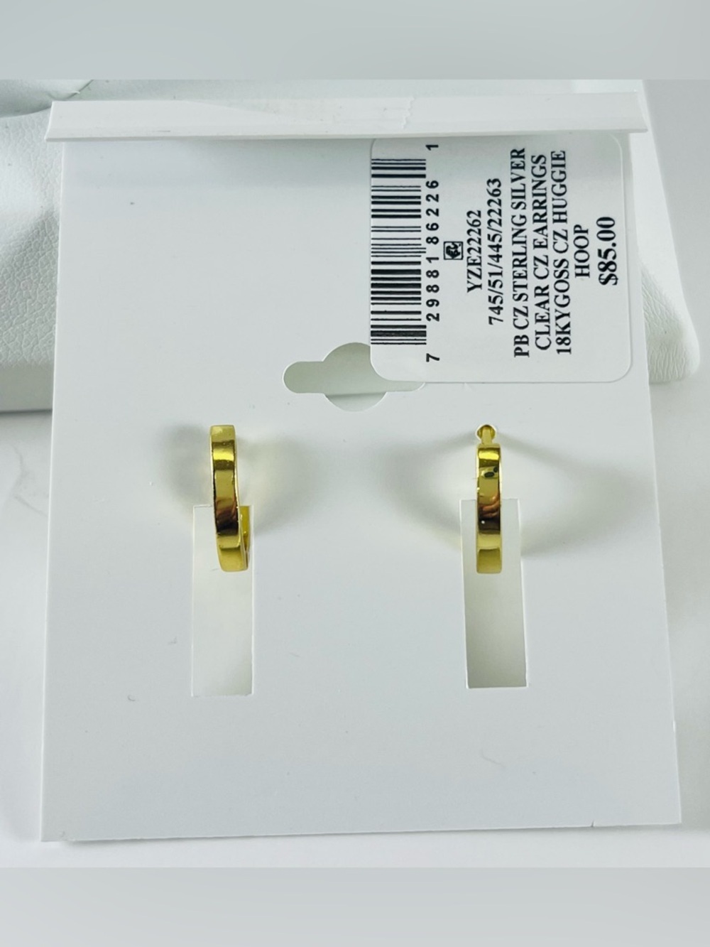 Giani Bernini Gold Cubic Zirconia Huggie Earrings - Picture 5 of 7